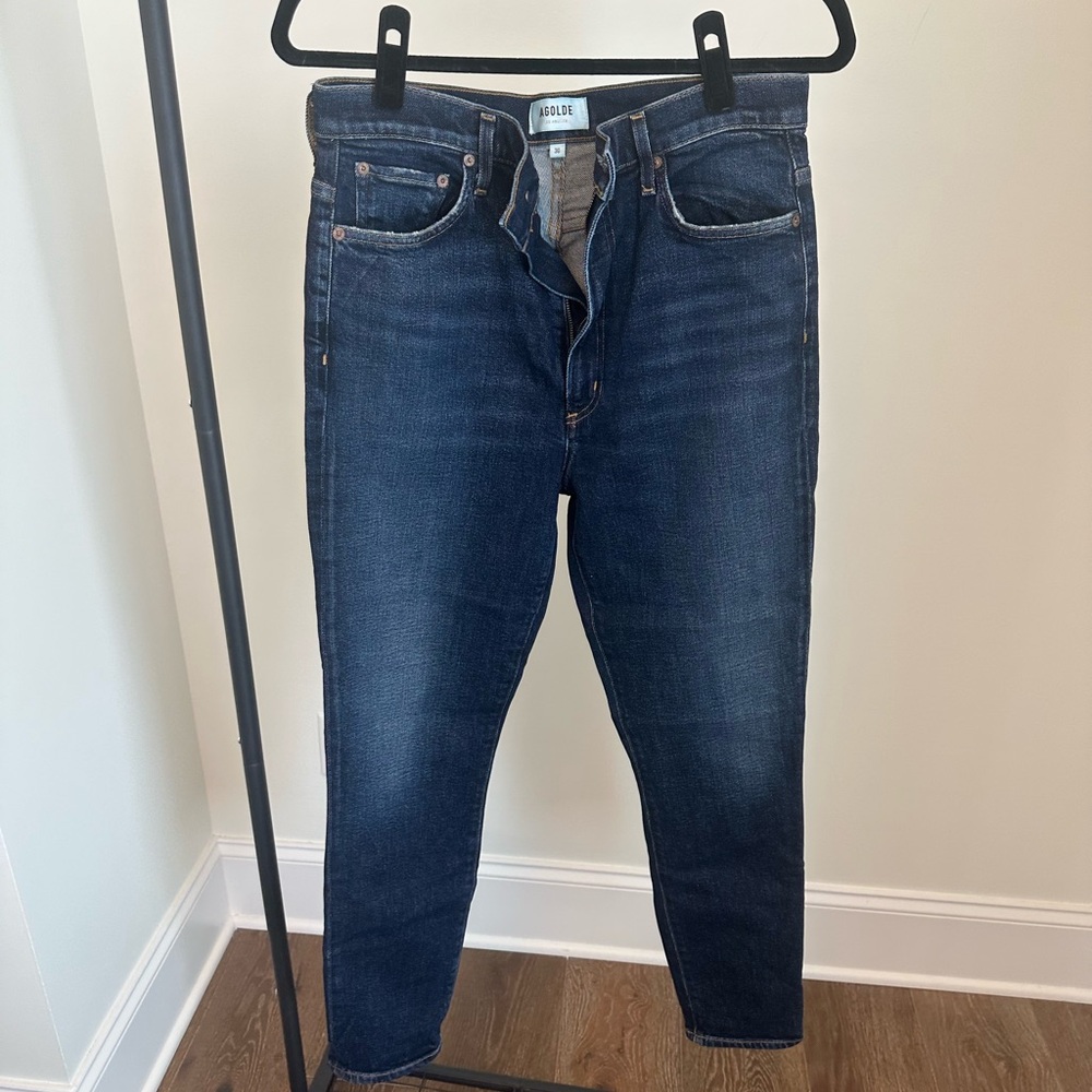 Agolde Dark Blue High Rise Women's Jeans